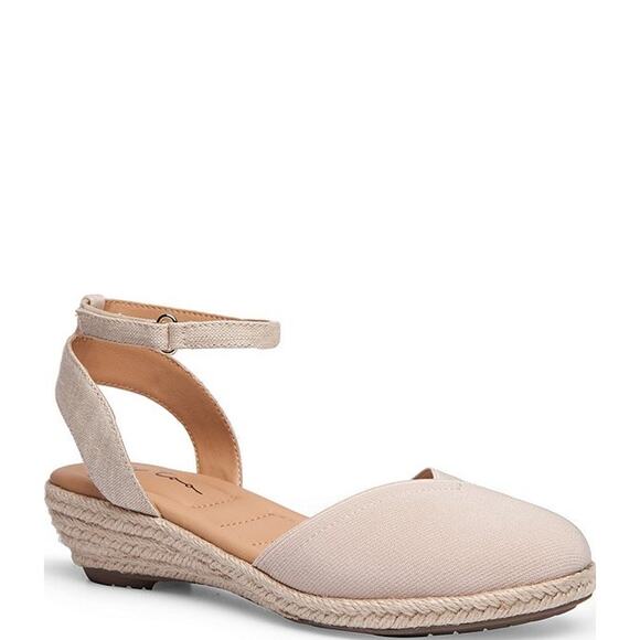 Me Too Nikkie Elastic Closed Toe Ankle Strap Wedge Espadrilles - Size 10 M - Picture 1 of 5